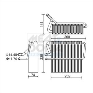 Evaporator aer conditionat MEAT DORIA 997145 – RENAULT | AutoRival