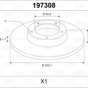 Disc frana VALEO 197308 – RENAULT | AutoRival