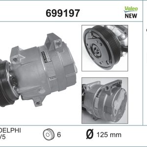 Compresor climatizare VALEO 699197 – RENAULT | AutoRival