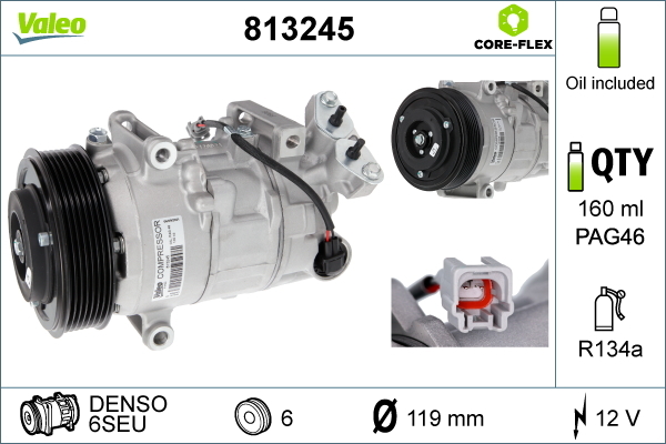 Compresor climatizare VALEO 813245 – RENAULT | AutoRival