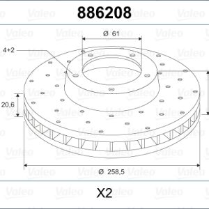 Disc frana VALEO 886208 – RENAULT | AutoRival