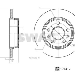 Disc frana SWAG 33 11 1227 – RENAULT | AutoRival