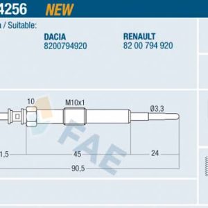 Bujie incandescenta FAE 74256 – RENAULT | AutoRival
