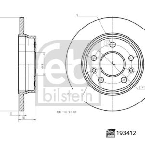 Disc frana FEBI BILSTEIN 193412 – RENAULT | AutoRival