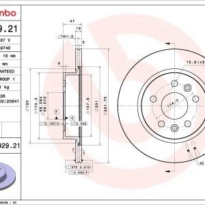 Disc frana BREMBO 09.C929.21 – RENAULT | AutoRival