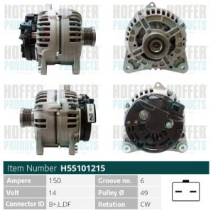 Alternator HOFFER H55101215 – RENAULT | AutoRival