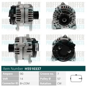 Alternator HOFFER H5510337 – RENAULT | AutoRival