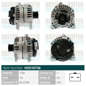 Alternator HOFFER H5510736 – RENAULT | AutoRival
