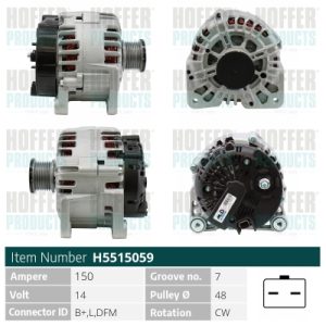 Alternator HOFFER H5515059 – RENAULT | AutoRival
