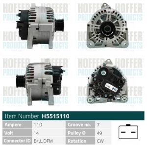 Alternator HOFFER H5515110 – RENAULT | AutoRival