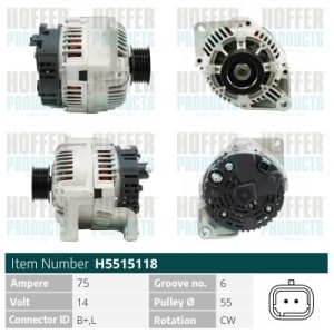 Alternator HOFFER H5515118 – RENAULT | AutoRival