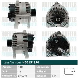 Alternator HOFFER H55151270 – RENAULT | AutoRival
