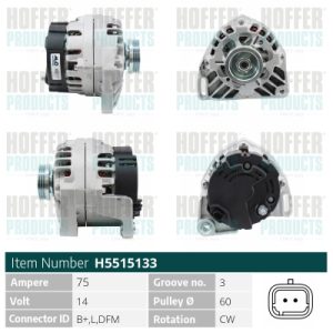 Alternator HOFFER H5515133 – RENAULT | AutoRival