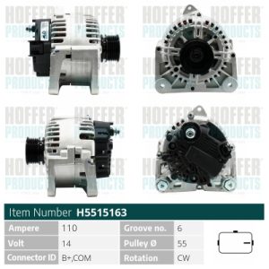 Alternator HOFFER H5515163 – RENAULT | AutoRival