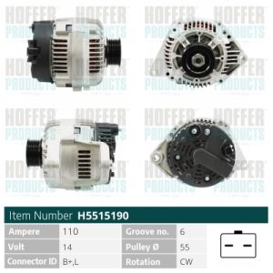 Alternator HOFFER H5515190 – RENAULT | AutoRival