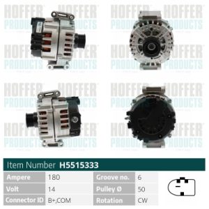 Alternator HOFFER H5515333 – RENAULT | AutoRival