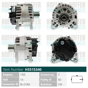 Alternator HOFFER H5515340 – RENAULT | AutoRival
