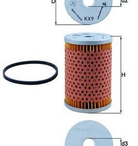 Filtru combustibil MAHLE ORIGINAL KX 9D – RENAULT | AutoRival