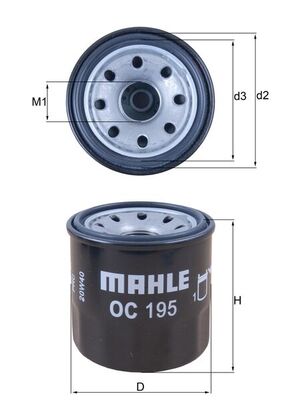 Filtru ulei MAHLE ORIGINAL OC 195 – RENAULT | AutoRival