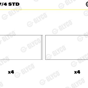 Cuzineti biela GLYCO 01-3977/4 STD – RENAULT | AutoRival