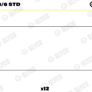Cuzineti biela GLYCO 71-3733/6 STD – RENAULT | AutoRival