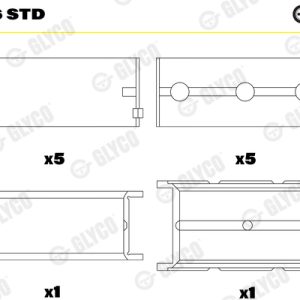 Cuzineti arbore cotit GLYCO H046/6 STD – RENAULT | AutoRival