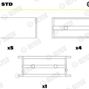 Cuzineti arbore cotit GLYCO H097/5 STD – RENAULT | AutoRival