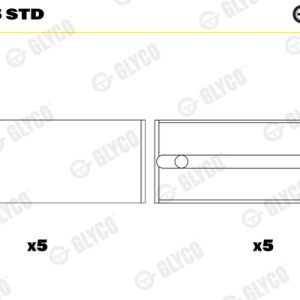 Cuzineti arbore cotit GLYCO H098/5 STD – RENAULT | AutoRival