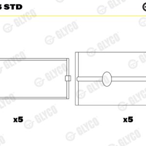 Cuzineti arbore cotit GLYCO H1013/5 STD – RENAULT | AutoRival