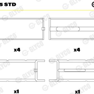 Cuzineti arbore cotit GLYCO H1049/5 STD – RENAULT | AutoRival
