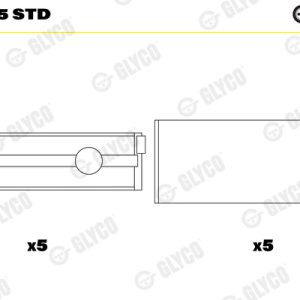 Cuzineti arbore cotit GLYCO H1342/5 STD – RENAULT | AutoRival