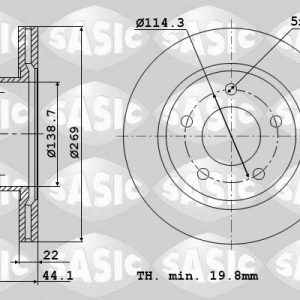 Disc frana SASIC 6104031 – RENAULT | AutoRival