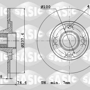 Disc frana SASIC 6104042 – RENAULT | AutoRival