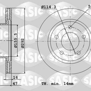 Disc frana SASIC 6106323 – RENAULT | AutoRival