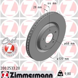 Disc frana ZIMMERMANN 200.2533.20 – RENAULT | AutoRival
