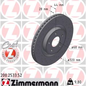 Disc frana ZIMMERMANN 200.2533.52 – RENAULT | AutoRival