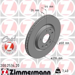Disc frana ZIMMERMANN 200.2534.20 – RENAULT | AutoRival