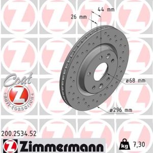 Disc frana ZIMMERMANN 200.2534.52 – RENAULT | AutoRival