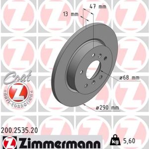 Disc frana ZIMMERMANN 200.2535.20 – RENAULT | AutoRival