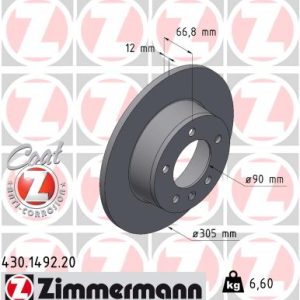Disc frana ZIMMERMANN 430.1492.20 – RENAULT | AutoRival