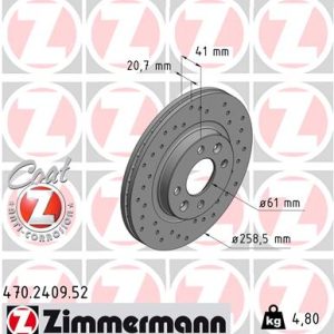 Disc frana ZIMMERMANN 470.2409.52 – RENAULT | AutoRival