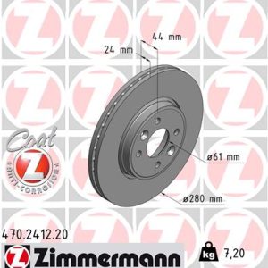 Disc frana ZIMMERMANN 470.2412.20 – RENAULT | AutoRival