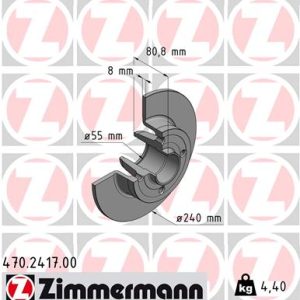 Disc frana ZIMMERMANN 470.2417.00 – RENAULT | AutoRival