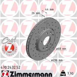 Disc frana ZIMMERMANN 470.2432.52 – RENAULT | AutoRival