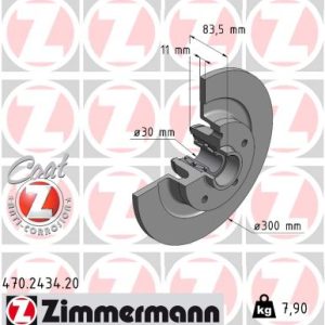 Disc frana ZIMMERMANN 470.2434.20 – RENAULT | AutoRival