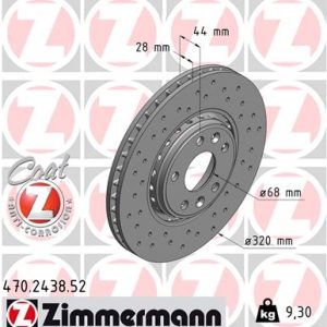 Disc frana ZIMMERMANN 470.2438.52 – RENAULT | AutoRival
