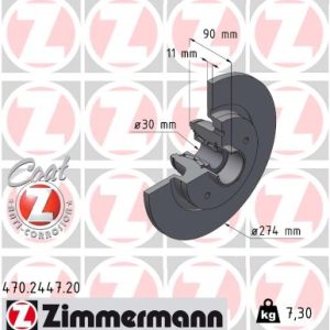 Disc frana ZIMMERMANN 470.2447.20 – RENAULT | AutoRival