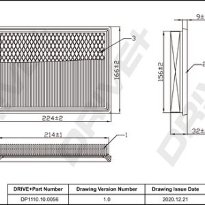 Filtru aer DRIVE DP1110.10.0056