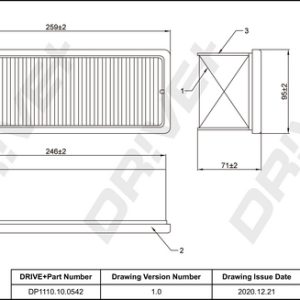 Filtru aer DRIVE DP1110.10.0542