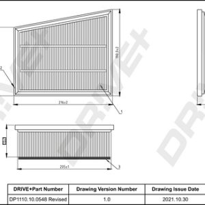 Filtru aer DRIVE DP1110.10.0548